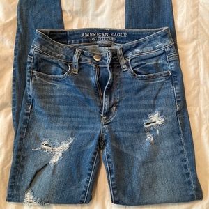 AE skinny jeans ripped jeggings